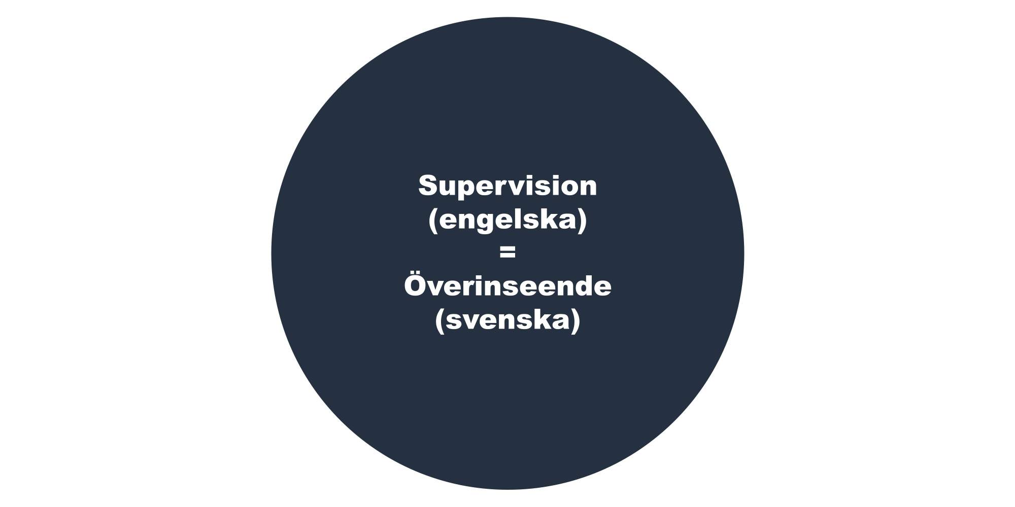 Supervision på svenska, översättning överinseende